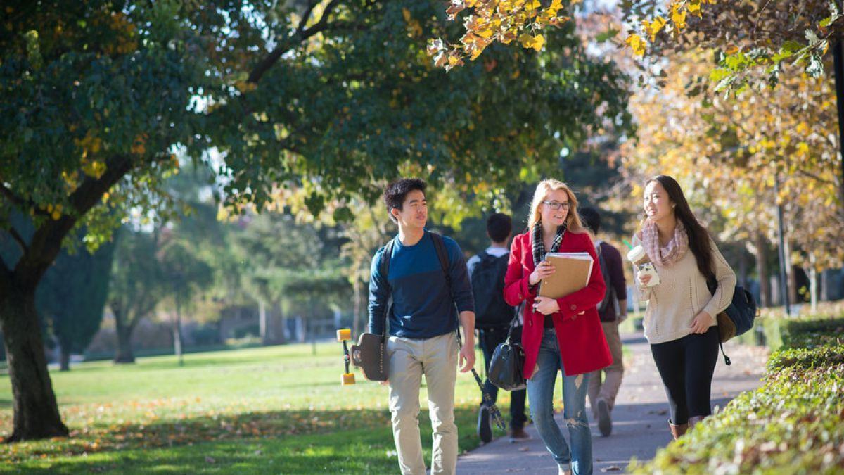 Students on campus