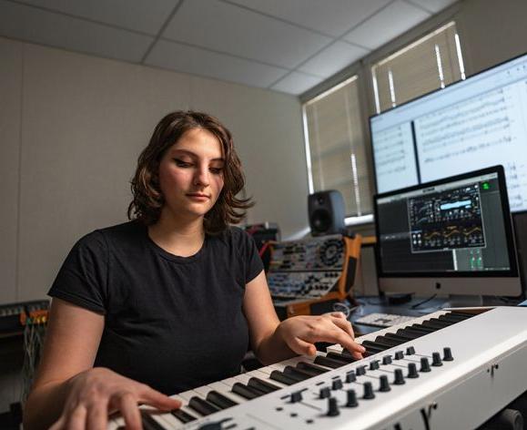 Music composition major Mary Denney